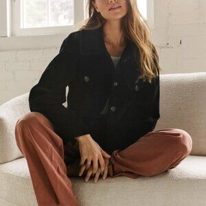 Dailystory Corduroy Jacket Alani Boxy Oversized Black